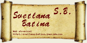 Svetlana Batina vizit kartica